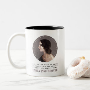 Tasse 2 Couleurs Emily Bronte Portrait et Citation - Pas d'Âme Cow