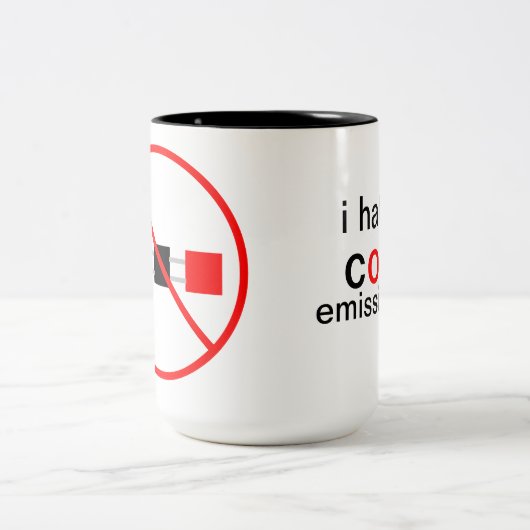 Tasse 2 Couleurs émissions de co2  (Centre)