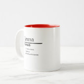 Tasse 2 Couleurs Emma, Définition de nom personnalisée (Devant gauche)