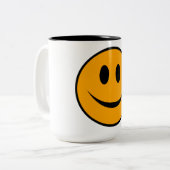 Tasse 2 Couleurs Emoji du visage souriant (Devant gauche)