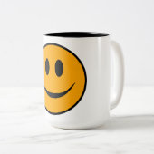 Tasse 2 Couleurs Emoji du visage souriant (Devant droit)