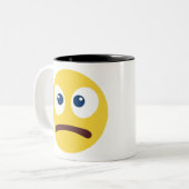 Tasse 2 Couleurs Emoji pas amusant (Devant gauche)
