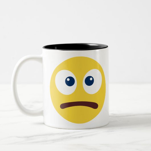 Tasse 2 Couleurs Emoji pas amusant (Gauche)