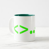 Tasse 2 Couleurs Emoticon japonais ALIEN (Devant gauche)