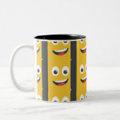 Tasse 2 Couleurs émoticône jaune sourire (Gauche)