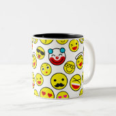 Tasse 2 Couleurs émoticônes clowns (Devant droit)