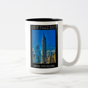Tasse 2 Couleurs Empire State Building New York City Vintage