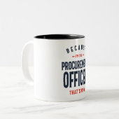 Tasse 2 Couleurs Emploi d'agent des achats (Devant gauche)