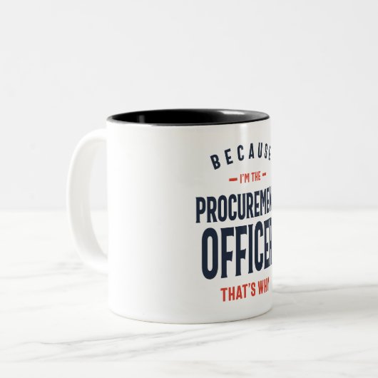 Tasse 2 Couleurs Emploi d'agent des achats (Devant gauche)