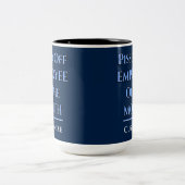 Tasse 2 Couleurs Employé Du Mois Humour (Centre)