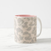 Tasse 2 Couleurs Empreinte de léopard beige. (Devant droit)