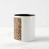 Tasse 2 Couleurs Empreinte de léopard, papier guépard, rose, girly (Centre)