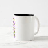 Tasse 2 Couleurs Empreinte de léopard violet jaune vert (Devant droit)