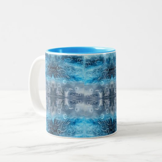 Tasse 2 Couleurs Empreinte de lune de méduse (Devant gauche)