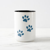 Tasse 2 Couleurs empreinte de patte d'illustration (Centre)