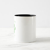 Tasse 2 Couleurs Empreinte de patte Pur Vert Parfait Chat (Centre)