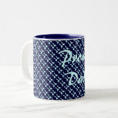 Tasse 2 Couleurs Empreintes bébé (Garçon) (Devant gauche)