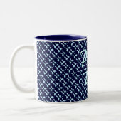 Tasse 2 Couleurs Empreintes bébé (Garçon) (Gauche)