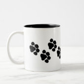 Tasse 2 Couleurs Empreintes de pattes (Gauche)