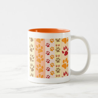 Tasse 2 Couleurs empreintes de pattes Amoureux de les chiens mignon