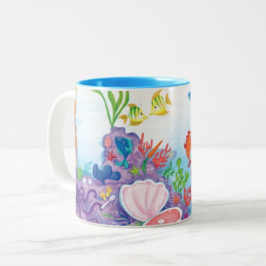 Tasse 2 Couleurs En Bas Dans L'Océan (Devant gauche)
