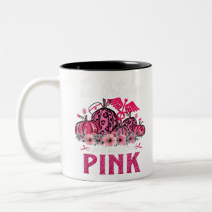 Tasse 2 Couleurs En Octobre Nous Portons Pink Nurse Life Citrouille