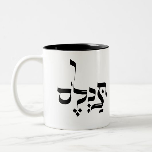 Tasse 2 Couleurs EN RÉALITÉ, argot yiddish, ת כ ל ס (Gauche)