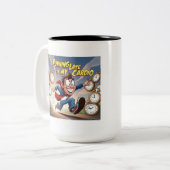 Tasse 2 Couleurs En retard, c'est mon Cardio (Devant gauche)