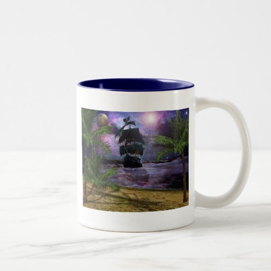 Tasse 2 Couleurs En second lieu étoile vers la droite. (Droit)