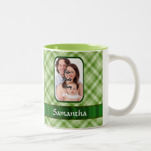 Tasse 2 Couleurs En vichy vert citron