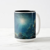 Tasse 2 Couleurs Enchanter Moonlit sous-marin Kelp Forest Art | Gl (Devant droit)