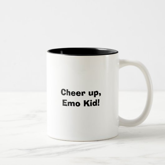 Tasse 2 Couleurs Encouragez, enfant d'Emo ! (Droit)