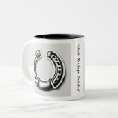 Tasse 2 Couleurs "Encre en fer à cheval Lucky" (Devant gauche)