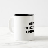 Tasse 2 Couleurs End Citizens United (Devant gauche)