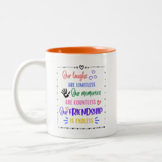 Tasse 2 Couleurs Endless Friendship, Forever BFF, Don pour ami