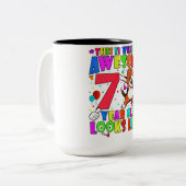 Tasse 2 Couleurs Enfants Awesome 7 ans Garçons Filles Fête d'annive (Devant gauche)
