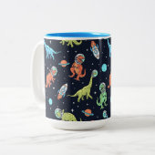 Tasse 2 Couleurs Enfants Dinosaur Astronaut Motif (Devant gauche)
