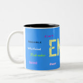 Tasse 2 Couleurs ENFP, le visionnaire, entrain, aimer, souple, S… (Gauche)