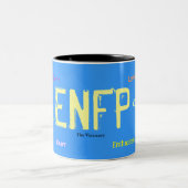 Tasse 2 Couleurs ENFP, le visionnaire, entrain, aimer, souple, S… (Centre)