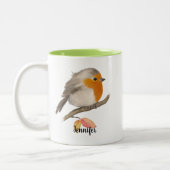 Tasse 2 Couleurs English Robin Bird (Gauche)