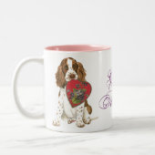 Tasse 2 Couleurs English Springer Spaniel Heart Maman (Gauche)