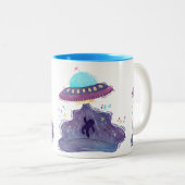 Tasse 2 Couleurs enlèvement d'aliens (Devant droit)