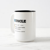 Tasse 2 Couleurs Énonciation drôle - oncle drôle de Druncle (Devant gauche)