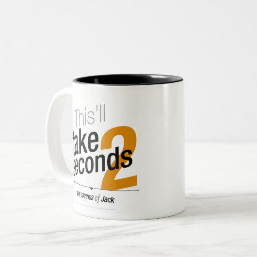 Tasse 2 Couleurs Énonciations de Jack - ceci prendra 2 secondes (Devant gauche)