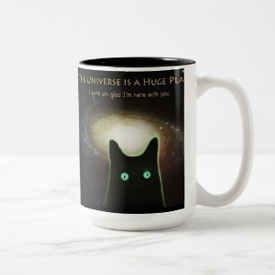 Tasse 2 Couleurs ~ énorme d'univers heureux je suis ici avec vous