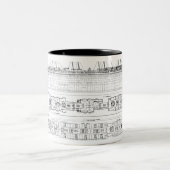 Tasse 2 Couleurs Enquête dans la perte de Titanic : Sectio croisé (Centre)