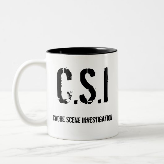 Tasse 2 Couleurs Enquête de scène de cachette, C.S.I. (Gauche)