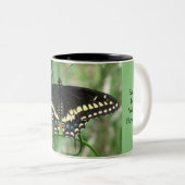 Tasse 2 Couleurs Enregistrer les papillons (Son) Black Swallowtail  (Devant droit)