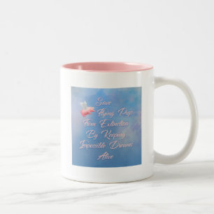 Tasse 2 Couleurs Enregistrer les porcs volants