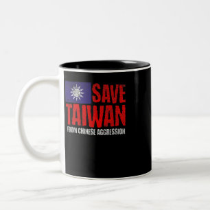 Tasse 2 Couleurs Enregistrer Taïwan Anti-Guerre Pro Paix Taïwan Dra